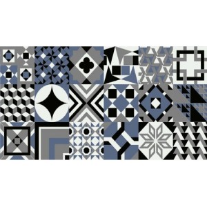 Treviso Blue 59,5x119,5 cm Patchwork-Fliesen aus Feinsteinzeug