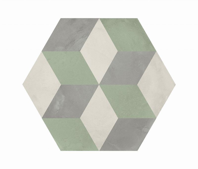 Marca Corona Terra Art Mix Sabbia/Menta Esagona 25x21,6 I422 płytki heksagonalne 144401