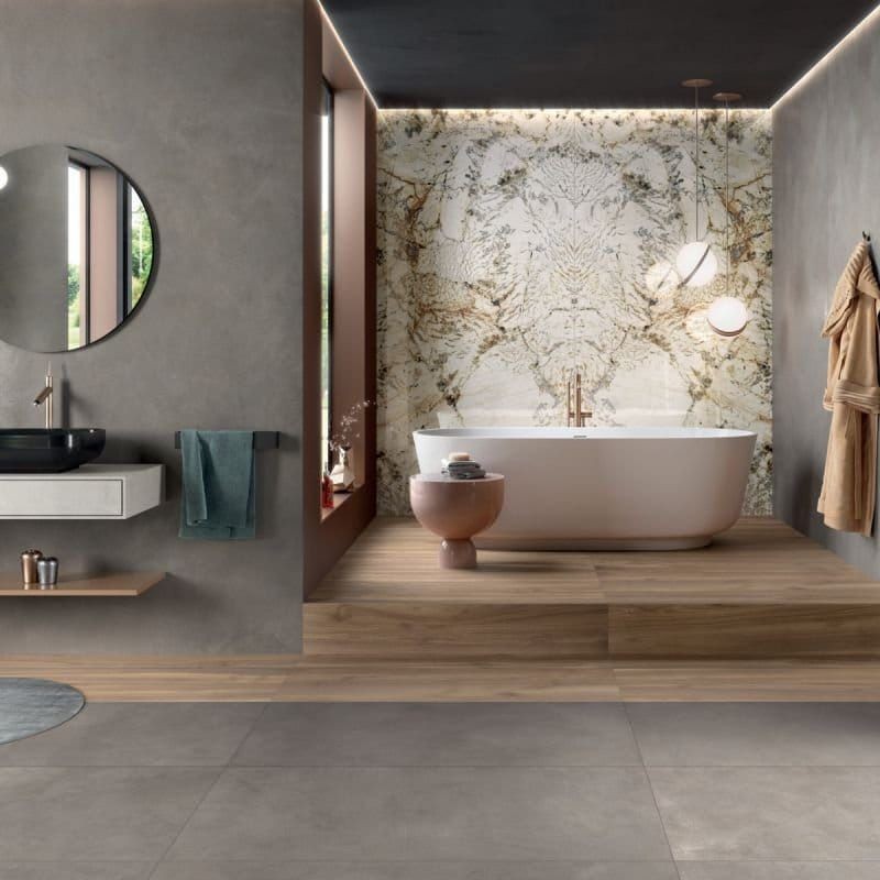 Ariana Luce Peltro Naturale 60x120 płytki gresowe imitujące beton 114641
