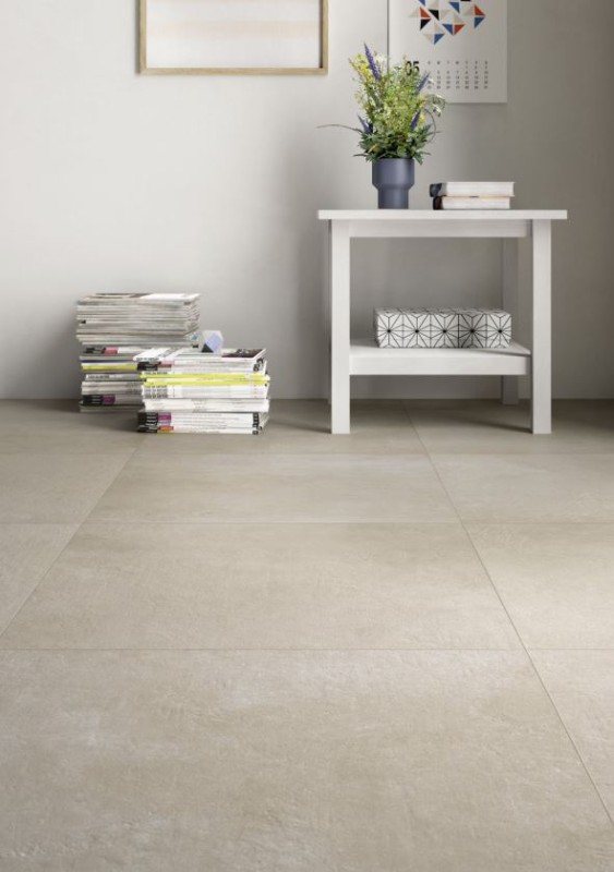 Płytki szar-bezowe imitujące naturalny kamień Marazzi Plaster Taupe 75x75 40319