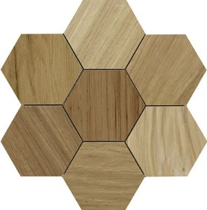 Marazzi Treverklife Mosaico M0KP Hexagon Fliesen Holzoptik 35,9x35,5 cm