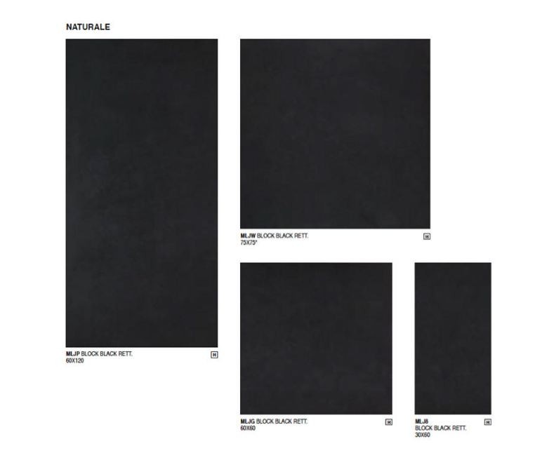 Płytki podłogowe beton czarno szare Marazzi Block Black MLJP 60X120 48411
