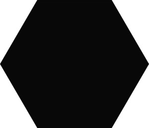 Keros Element Negro 23x27 Hexagonfliese