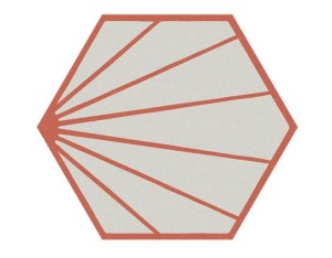 Marca Corona Paprica P3 Farbe Esagona 25x21,6 F925 hexagonale Fliesen