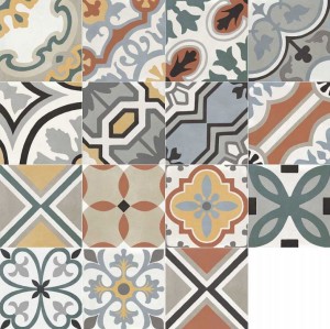 Marazzi D_Segni Colore Mix M1L9: Patchwork Fliesen 20x20 - Bodenfliesen