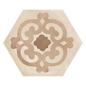 Marca Corona Terra Fiore Esagona Version C 25x21,6 0415 hexagonale Fliesen