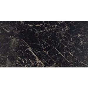 Marazzi Allmarble Saint Laurent Strutturato 60x120: Schwarze Marmor-Gres Fliesen