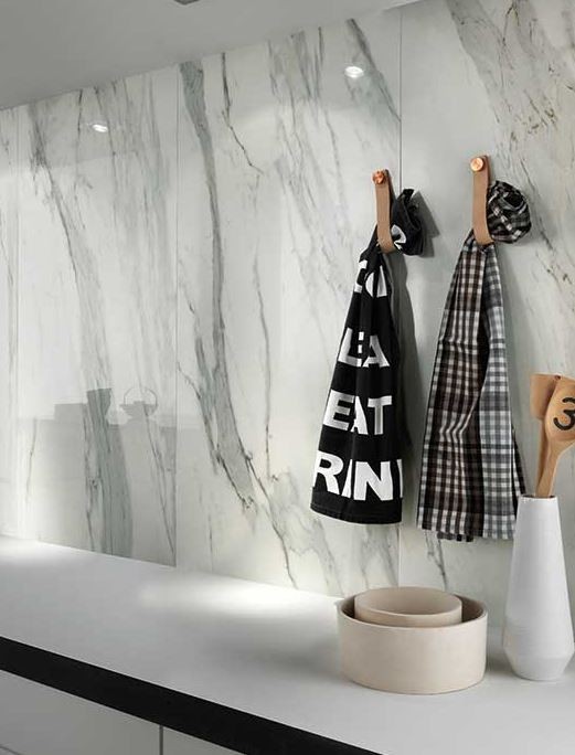 Płytka marmurowa biała z grafitową żyłą Nova Bell Imperial Calacatta Bianco IMP82LR 60x120 14340
