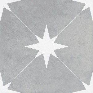 Geotiles Ponent Grey 22,3x22,3 cm: Patchwork-Feinsteinzeugfliesen