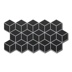 Realonda Rhombus Schwarz 26,5x51 Gresfliese