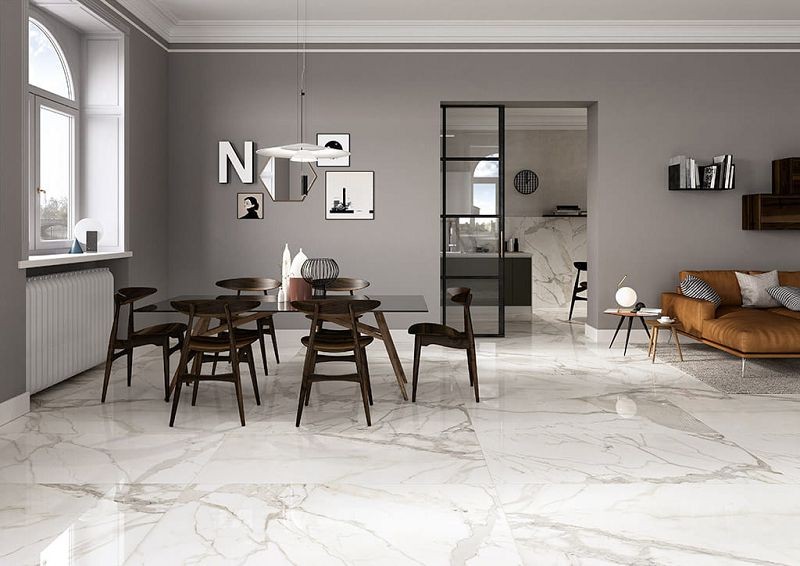 Fioranese Marmorea Bianco Calacatta Effect Polished 74x148 MM712LR płytki marmurowe gresowe 130463