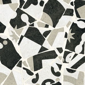 Fioranese Cementina Cocci_B&W 20x20 CMC20BW Fliese aus Feinsteinzeug
