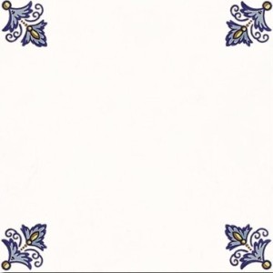 Mainzu Zócalo Ibiza 20x20: Weiß-Blaue Wandfliesen