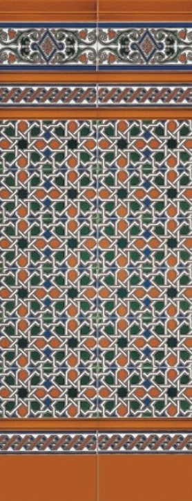 Płytki ścienne rude Mainzu Zócalo Cuarteo Azul Melado-M 20x20 64629