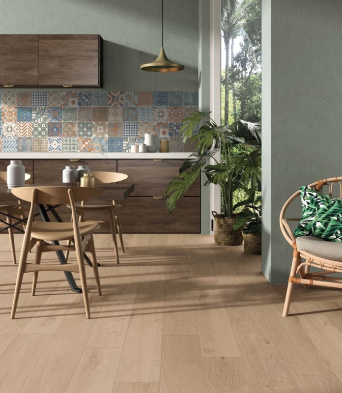 Płytka podłogowa ścienna szalon przetarty zielony niebieski beż patchwork ABK Play Labyrinth Mix Multicolor 20x20 86819
