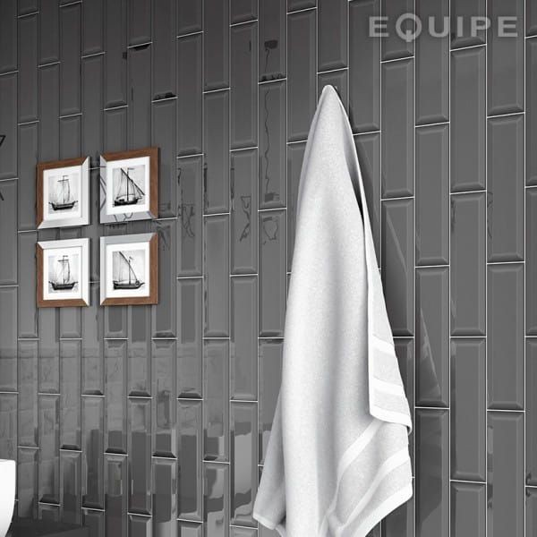 Equipe Metro Black 7,5x30 płytka ścienna 158987