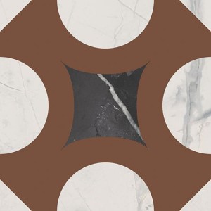 Fioranese Marmorea Intensa Deco Dusty Mauve 20x20 Fliesen Mosaik Gres