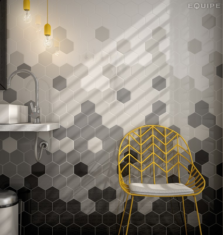 Płytki heksagonalne białe matowe Equipe hexatile Blanco Mate 17.5X20 crp,ir 12547