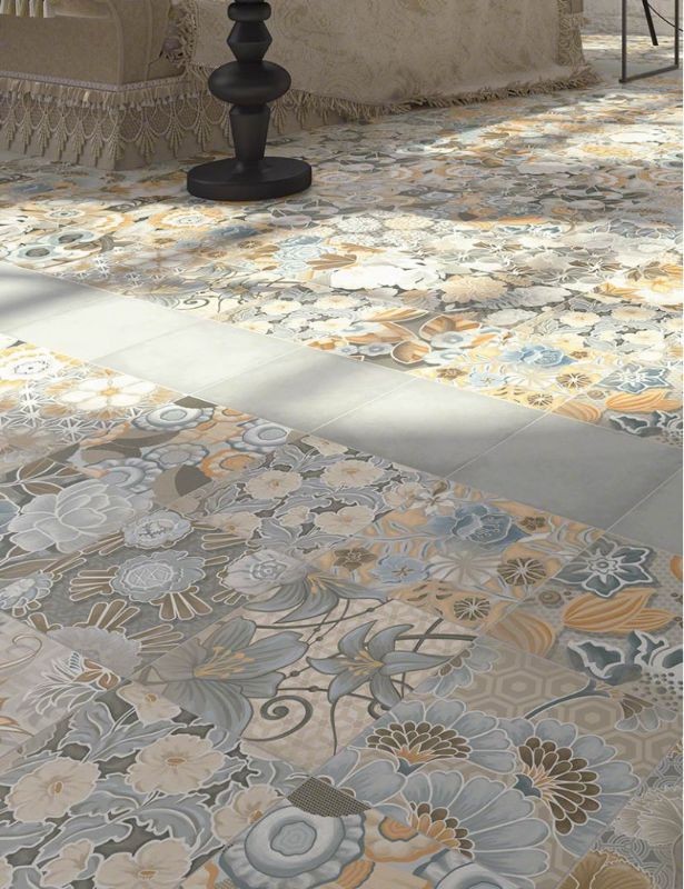 Vives Vodevil Flore Gris 20x20 płytki patchworkowe gresowe 155415