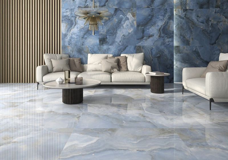 Geotiles Oni Blue Super Polished Rectified 60x120 płytka imitująca onyks 132587