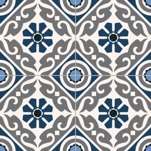 Gayafores Musa Blue 33x33 Fliesen Patchwork Bodenbelag