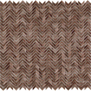 3D-Metall-Wandverkleidung Kupfer gebürstet Mosaik Gravity Chevron 30x29,8
