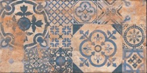 Mainzu Aterra Decor Fliesen Patchwork Rostblau 15x30
