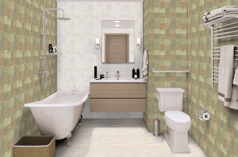 Płytki ciegiełki postarzane jasny tukus Marazzi Zellige Salvia M5P3 10x10 84316