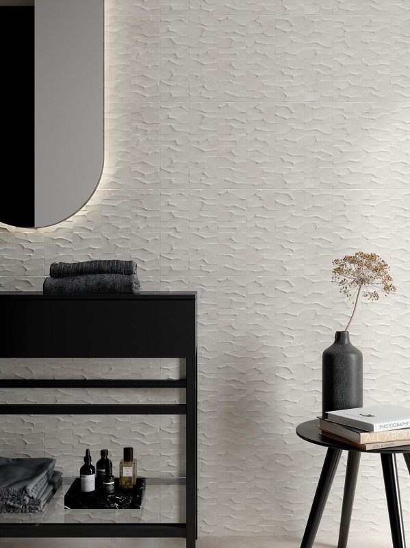Marazzi Plaza White Struttura Range 3D 30x90 M95H płytki ścienne 141199