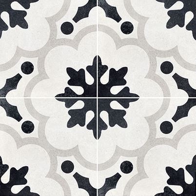 Płytki patchworkowe szary dekor Fioranese Cementine Black & White 2 20x20 hb,bn 34206