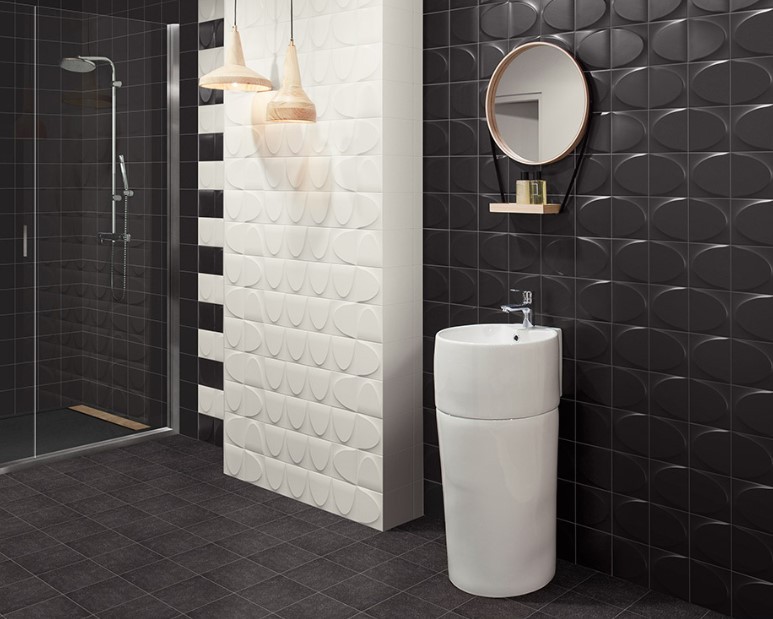 Płytki łazienkowe czarne Mainzu Zen Negro Mate 15x15 50559