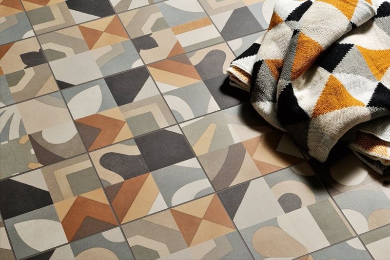 Płytki patchworkowe brąz beż Fioranese Cementine Boho Mini 20x20 bn 33311