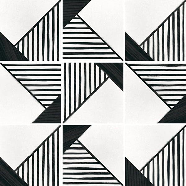 Equipe Caprice Deco Origami B&W 20x20 płytka gresowa 126999