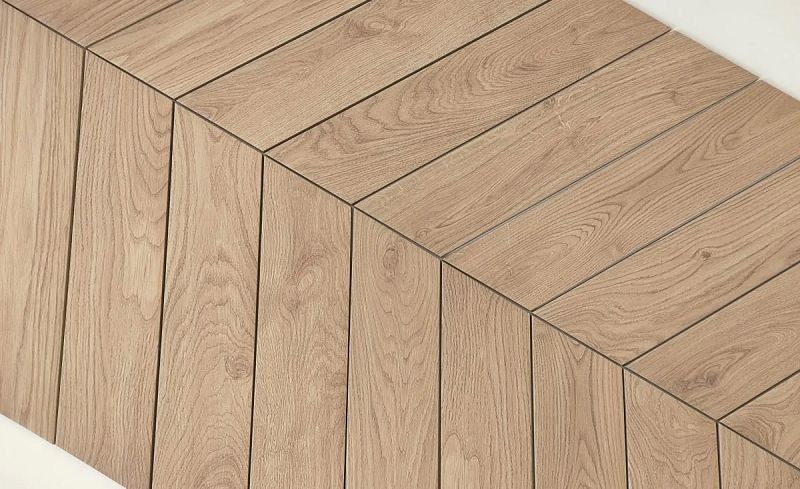 Emil Ceramica Mimesis Ecru Chevron Nat. 11x54 EKPC płytki drewnopodobne jodełka 126097