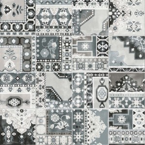 Grau-weiße Patchworkfliese ABK Play Capret Mix Grey 20x20