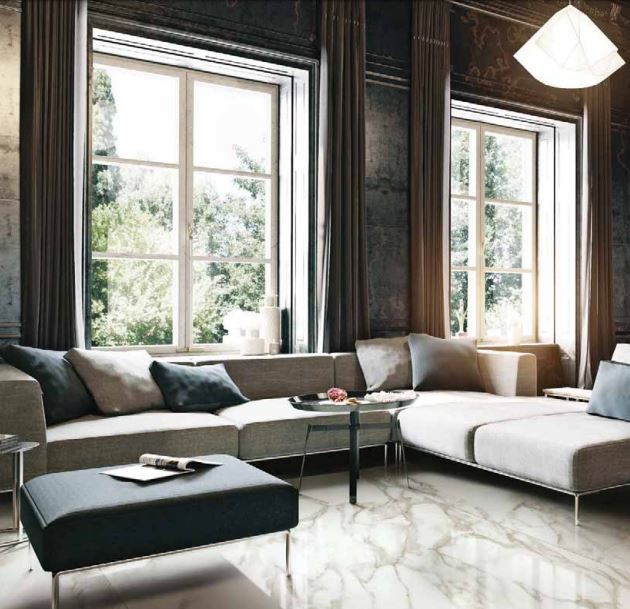 Płytki podłogowe Duże marmur biały ze złotą żyłą Florim Rex Etoile de Rex Étoile Creme Gloss 120x240 96177