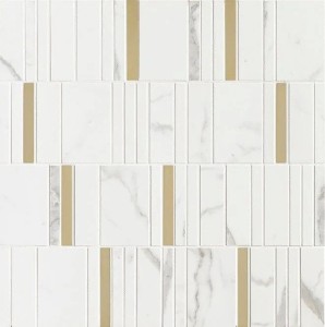 Marazzi Allmarble RIV Statuario Lux Mosaik Barcode 40x40 Wandfliese