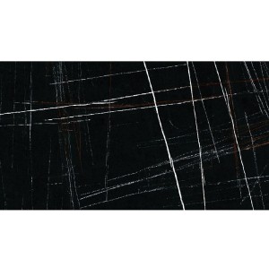 Equator Black Poler 60x120: Rektifizierte Feinsteinzeugfliesen in Marmoroptik