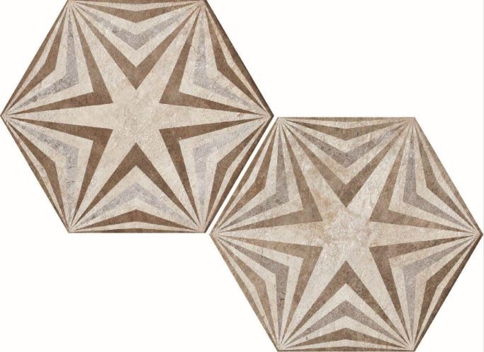 Płytki heksagonalne beżowe Fioranese Heritage Deco Texture 3 34.5 x 40 70987