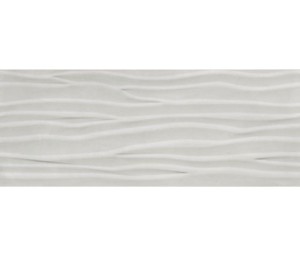 Cifre Relieve Wave Titan Weiß Hochglanz 30x90 Wandfliese