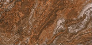 Aparici Agate Rosso Pulido Fliesen: Rostfarbene Marmoroptik, 59,55x119,3 cm