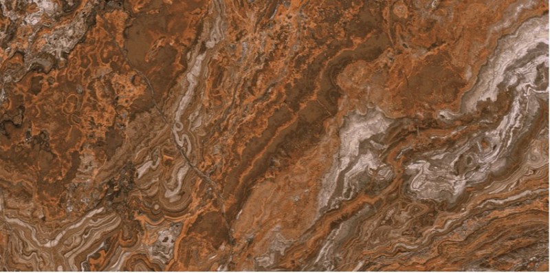 Płytki marmuropodobne rdzawe Aparici Agate Rosso Pulido B 59.55 × 119.3 52034