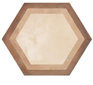 Marca Corona Terra Cornice Esagona Version C 25x21,6 0393 Hexagonfliesen