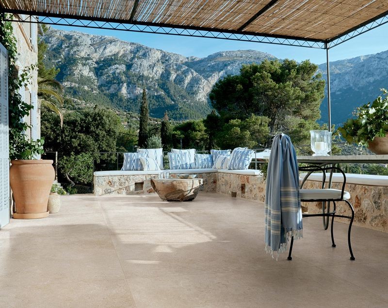 Marazzi Mystone Limestone Ivory Strutturato 120x120 M90C płytka imitująca beton 140209