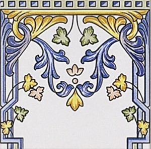 Mainzu Zócalo Mallorca Azul 20x20: Weiß-Blaue Patchworkfliesen