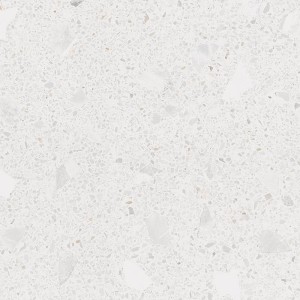 Arcana Miscela-R 80x80: Weiße Terrazzo Fliesen