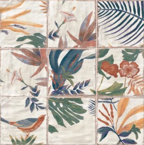 Mainzu Livorno Sonata Dekorfliesen 20x20, Landhaus-Stil Vogelmotiv