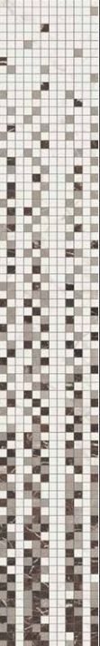 Mozaika imitujące marmur brąz biała Casalgrande Padana Marmoker Mosaico Cascata B Tessera 29.5x206.5 64258