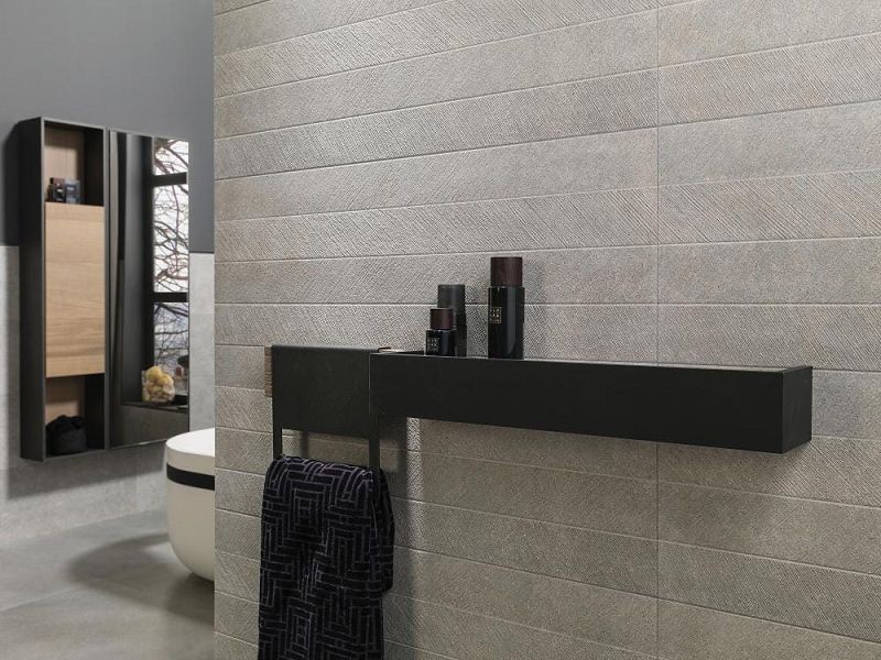 Porcelanosa Bottega Spiga Acero 33,3x59,2 płytka betonowa ścienna 147764