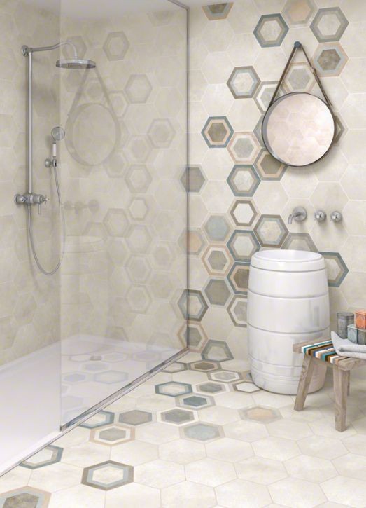 Vives Hexágono Rift Blanco 23x26,6 płytka gresowa heksagonalna 153428